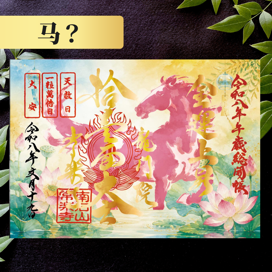 秩父總開帳特別御朱印套裝【八重】 吉祥御朱印「龍」・開帳紀念御朱印「馬」