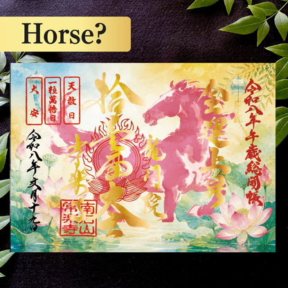 秩父總開帳特別御朱印套裝【八重】 吉祥御朱印「龍」・開帳紀念御朱印「馬」